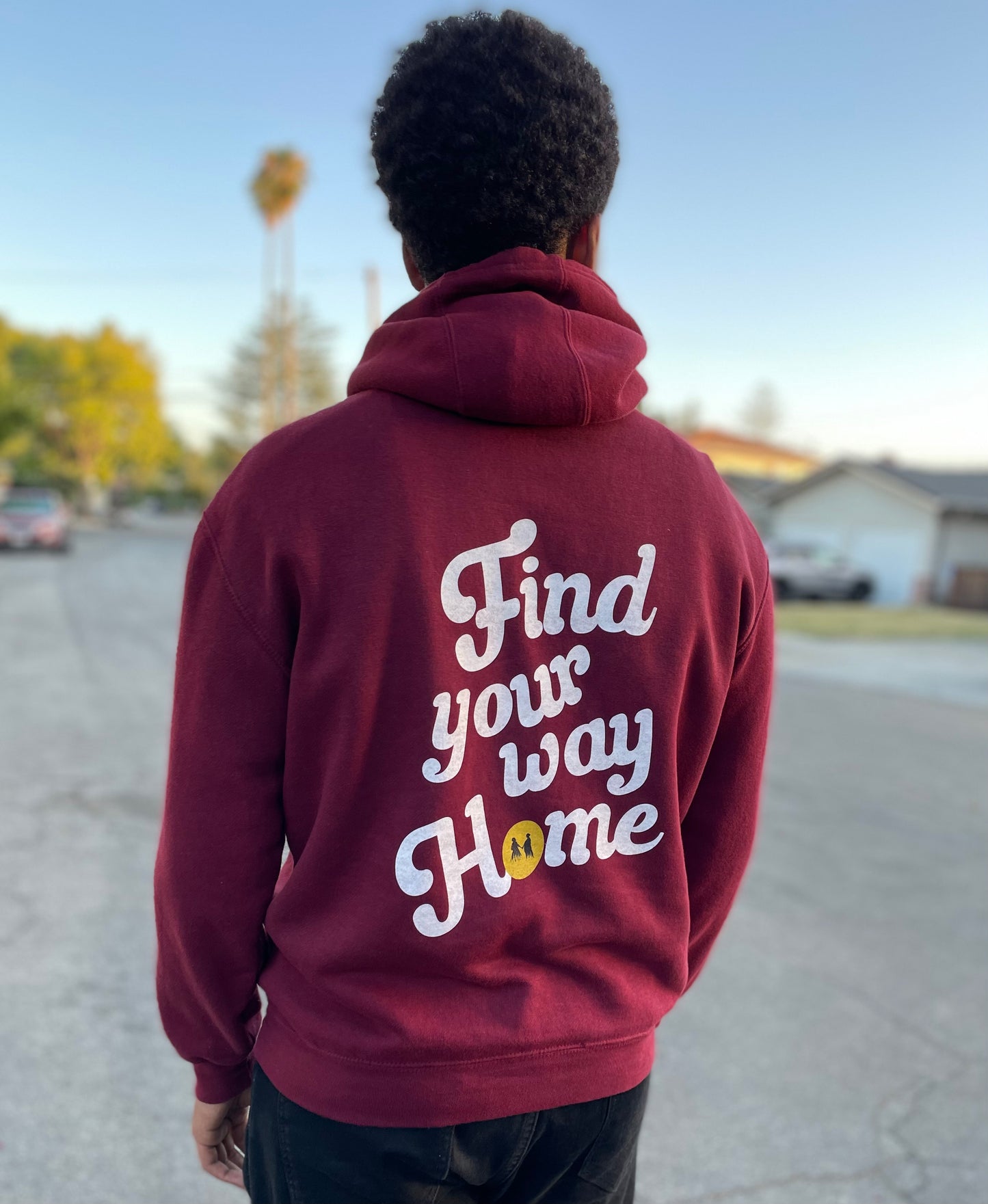 Uprooted Signature Hoodie (loose fit) - Burgundy