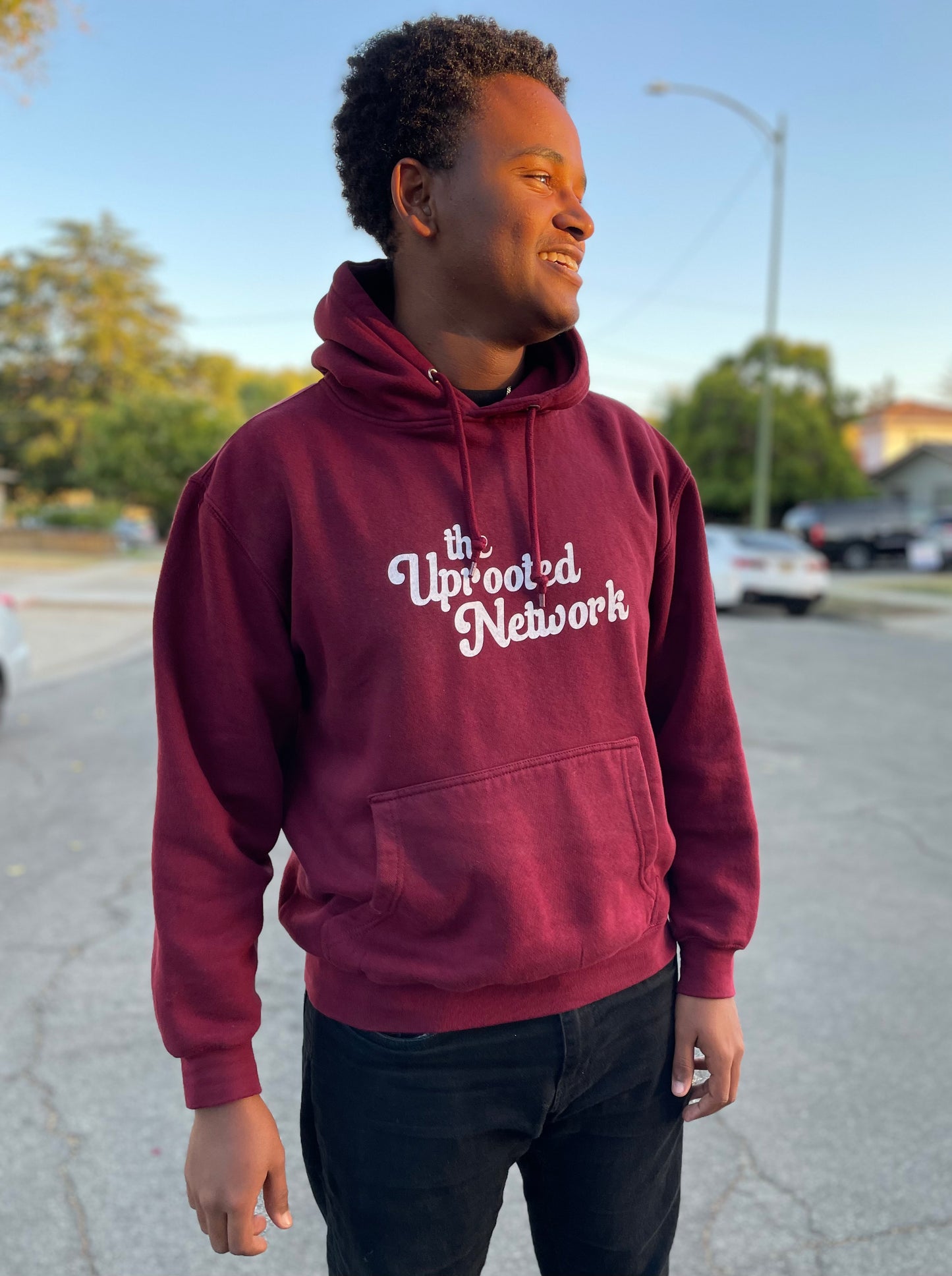 Uprooted Signature Hoodie (loose fit) - Burgundy