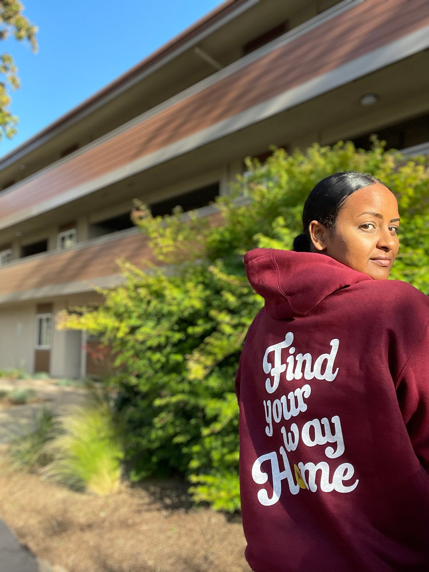 Uprooted Signature Hoodie (loose fit) - Burgundy